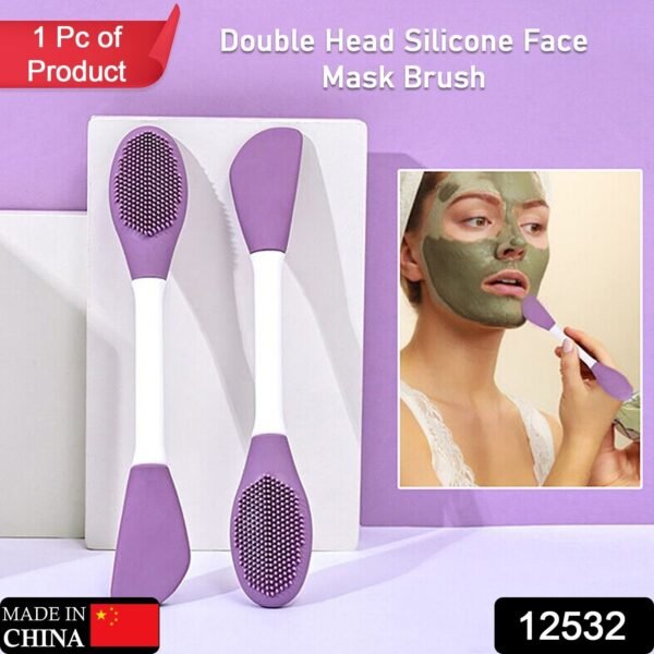 Double-Headed Silicone Mask Brush ? Facial Cleansing & Mask Application Tool (1 - Image 2