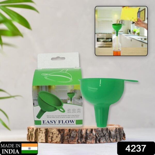 Silicone Funnel For Pouring Oil, Sauce, Water, Juice And Small Food-Grains (1 - Image 2