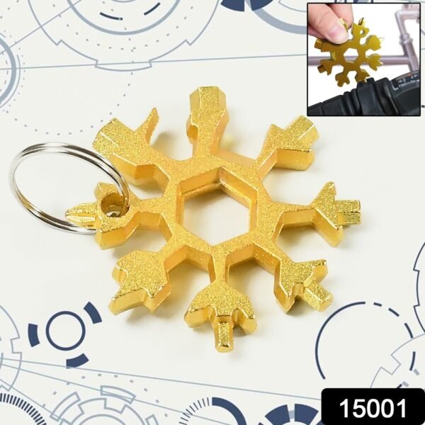 18-in-1 Snowflake Multi-Tool ? Portable Bottle Opener, Screwdriver & Wrench - Image 2