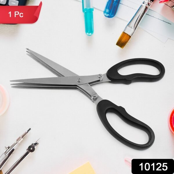 Multifunction Vegetable Stainless Steel Herbs Scissor With 3 Blades (1 Pc) - Image 2