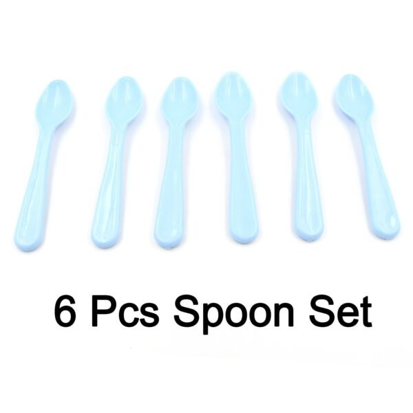 Food Plastic Spoon Set, Plastic Table Spoon Set Plastic Tea Spoon, Coffee with - Image 5