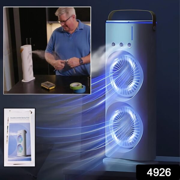 Electric Fan Desktop Double-Head Powerful Air Cooler (1 Pc / With Remote) - Image 2