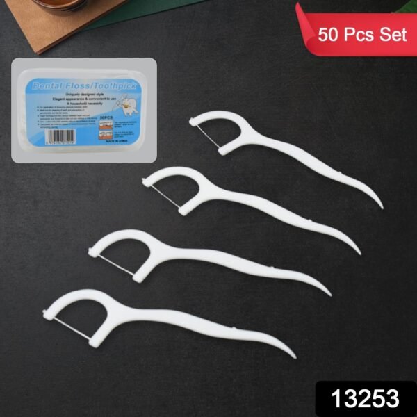 2 In 1 Tooth Picks Flosses / Sticks, Portable Toothpicks (50 Pc Set) - Image 2