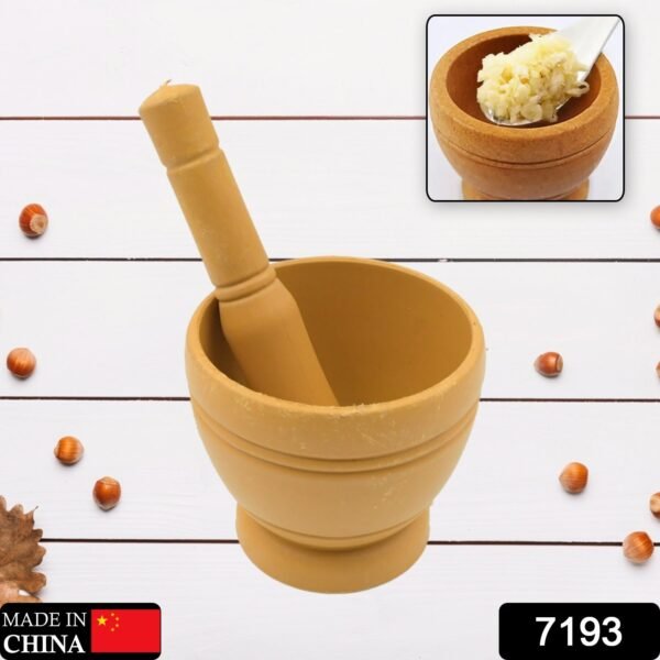 Mortar and Pestle Spice Grinder - Traditional Khalbatta for Kitchen Herb & - Image 2