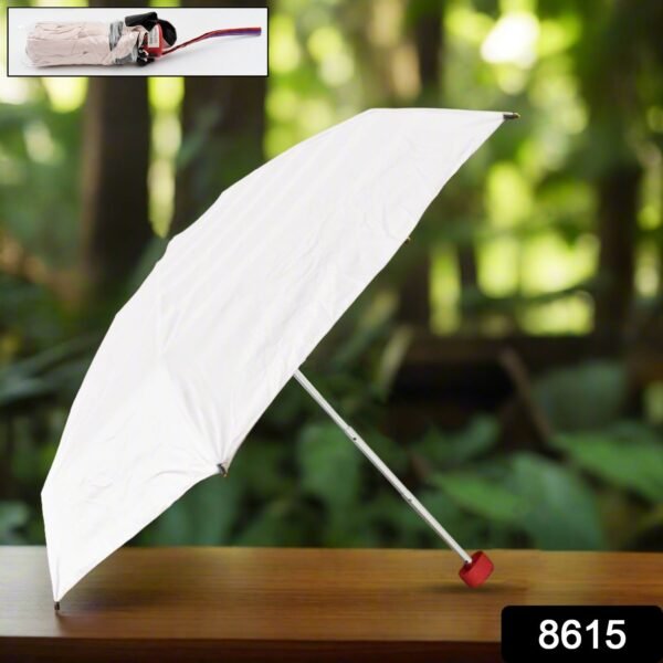3-Fold Sun & Rain Protective Solid Foldable Umbrella (1 Pc) - Image 2