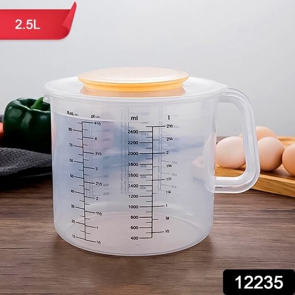 Plastic Baking Measuring Cup 2.5L Measurement with Scale Kitchen Pouring Cup - Image 2