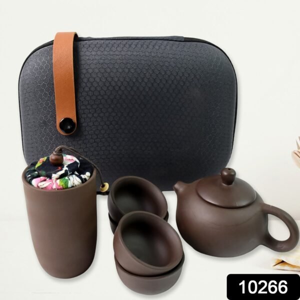 Portable Kung Fu Tea set with a portable travel bag (set of 6pcs) - Image 2