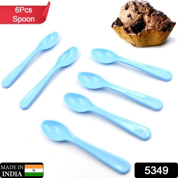 Food Plastic Spoon Set, Plastic Table Spoon Set Plastic Tea Spoon, Coffee with - Image 2