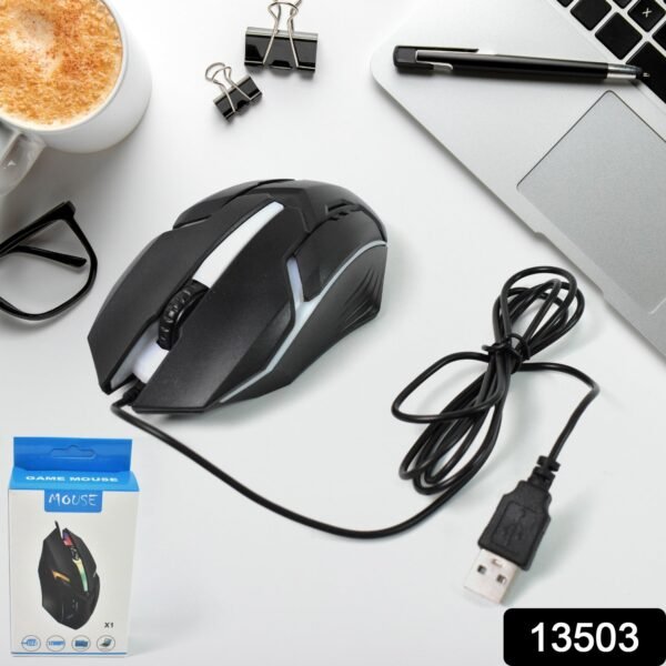 USB Wired Mouse, Ergonomic Design Gaming Mouse  (1 Pc) - Image 3