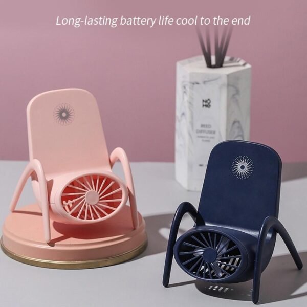 Portable Mobile Phone Holder Fan ? Handheld, Multi-Function (Battery Not - Image 3