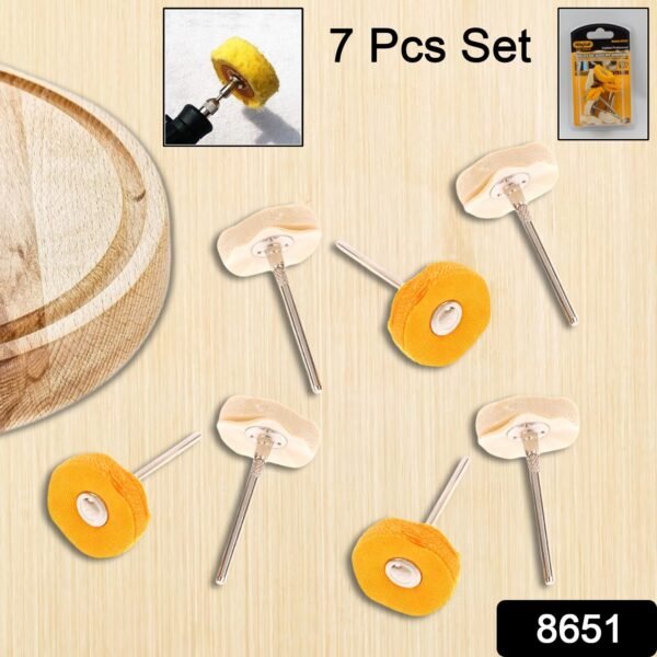 Polisher Buffer Wheel Polishing Buffing Pad Brush for Rotary Drill Bit (7 Pcs - Image 2