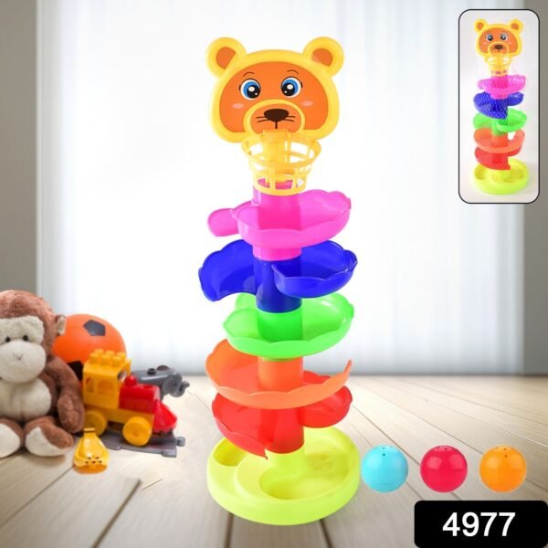 5 Layer Ball Drop and Roll Swirling Tower Educational Toy (1 Pc) - Image 2