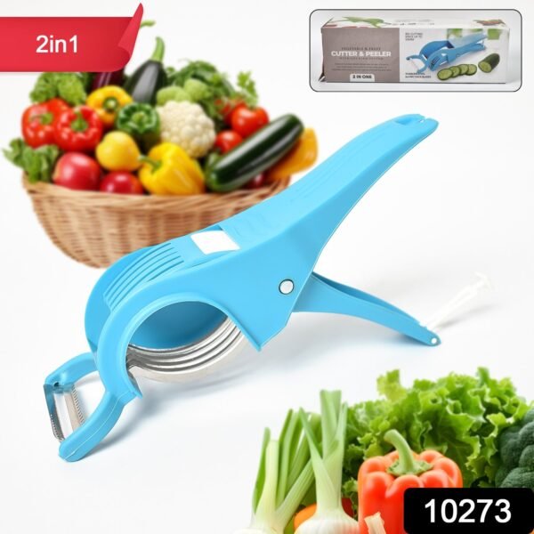 2 in 1 Vegetable &  Fruit Multi Cutter 5 Blade Vegetable Cutter with Peeler (1 - Image 2