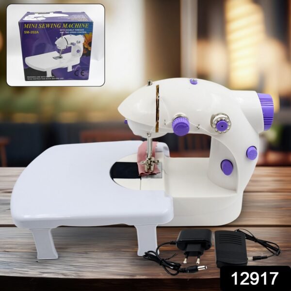 Home Tailoring Sewing Machine With Extension Table Set, Foot Pedal, Adapter - Image 2