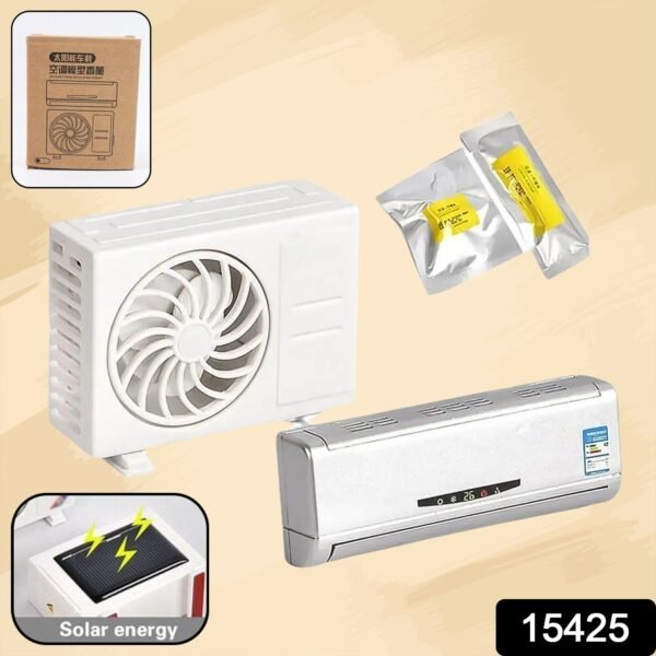 AC Design Solar-Powered Car Air Freshener: Built-in Perfume Diffuser for - Image 2