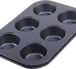 Non-Stick Reusable Cupcake Baking Slot Tray for 6 Muffin Cup