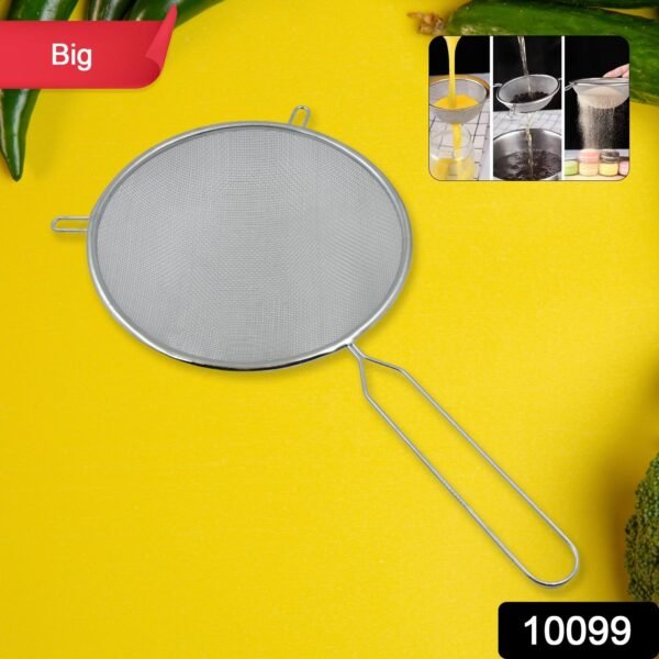 Big Mesh Strainer With Handle Stainless Steel Oil Straine, Mesh Sieve - Image 2