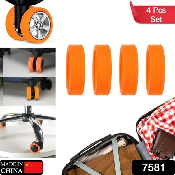 Silicone Suitcase Wheel Covers ? Noise Reduction & Protection (4 Pc Set) - Image 2