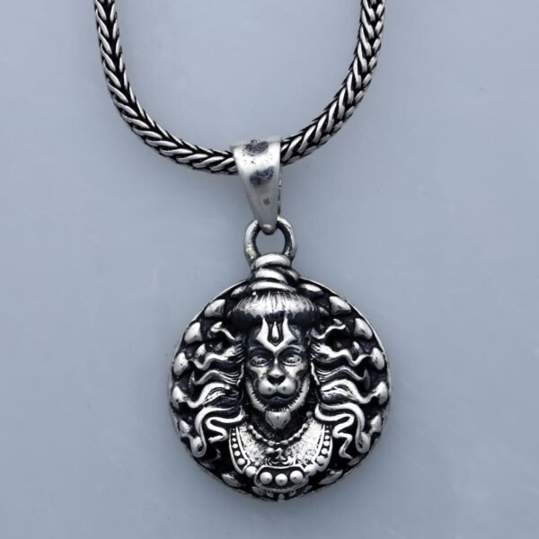 Hanuman faceLocket With Chain, Pendant Necklace Chain (1 Pc) - Image 3