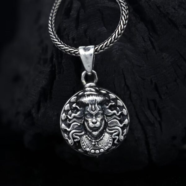 Hanuman faceLocket With Chain, Pendant Necklace Chain (1 Pc) - Image 4