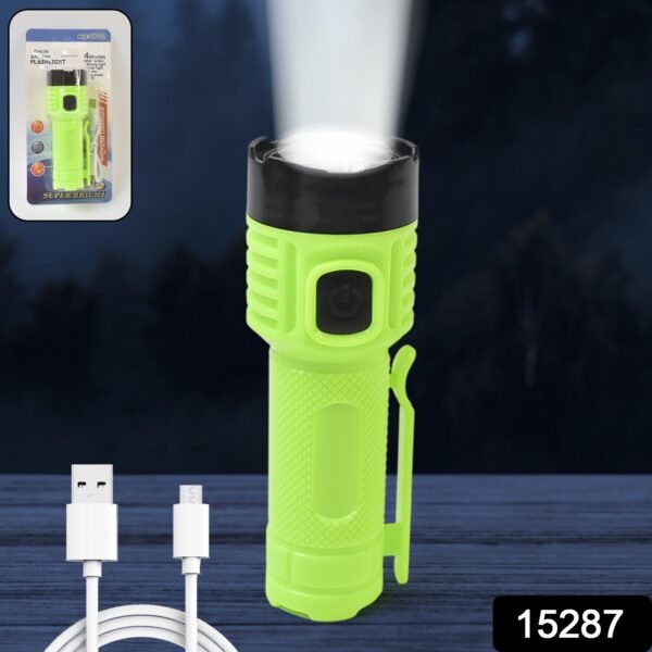 4 Modes Super Bright Led Torch High Lumens Fast Charging Flashlight / Torch (1 - Image 2