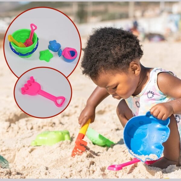 Beach Sand Castle Toy Set for Kids - 6 Pcs Summer Play - Image 5