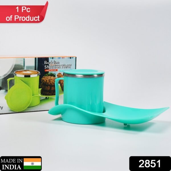 Snack Tray with 350ml Steel Cup for Kids & Home Use - Image 3