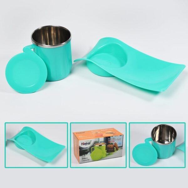 Snack Tray with 350ml Steel Cup for Kids & Home Use - Image 5