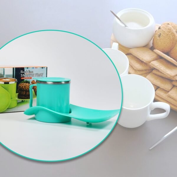 Snack Tray with 350ml Steel Cup for Kids & Home Use - Image 4