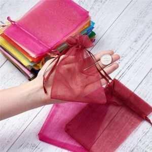Organza Drawstring Gift Bags ? Small Mesh Pouches for Wedding, Party & Festival