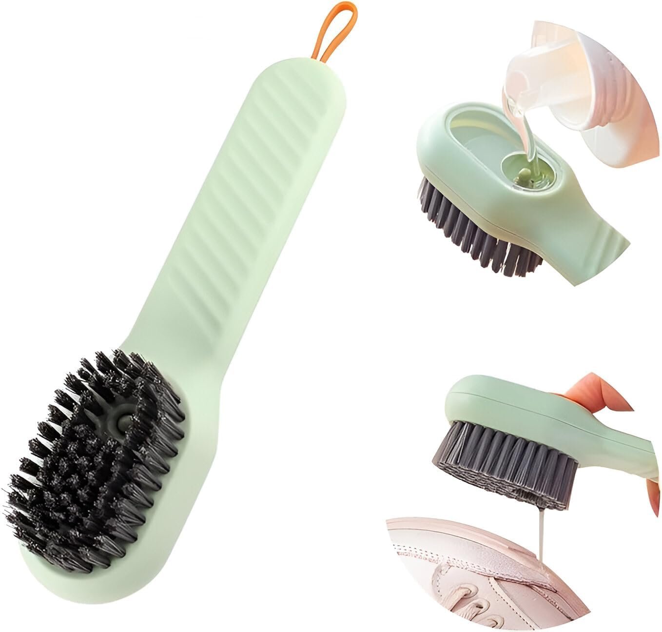 Soap Dispensing Cleaning Brush with Handle